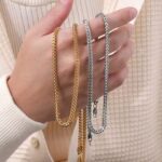 gold necklace chain men women