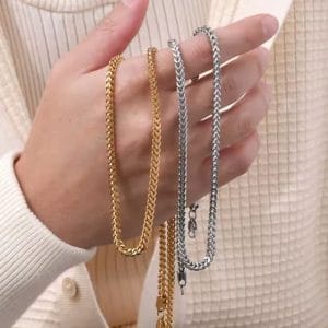 gold necklace chain men women