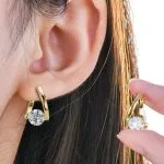 2 Carat Moissanite 925 Sterling Silver Heart Earrings