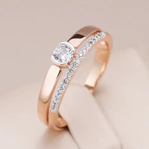 585 Rose Gold Mix Setting Ring