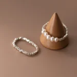 Real 925 Sterling Silver Pearl Adjustable Ring