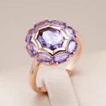585 Rose Gold Purple Ring
