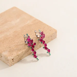 Ruby Gemstone Handmade Earrings