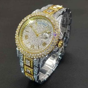 Luxury Diamond CZ Watch