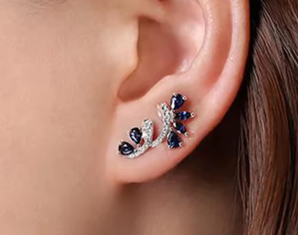 Blue Sapphire Earrings - Image 4
