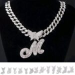 Silver and Gold Alphabets Necklace pendant