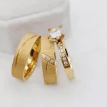 3pcs Wedding Couple Ring