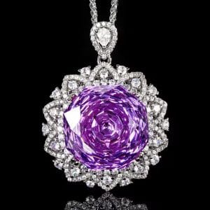 Amethyst Tourmaline Pendant Necklace