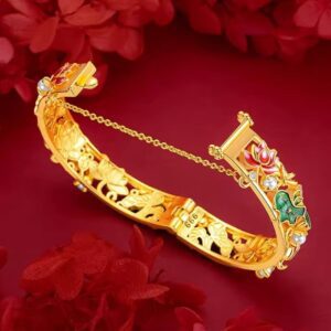 Colored pearl bangle for women