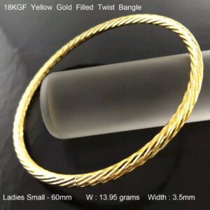 Real 18KGF yellow gold filled bangle