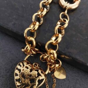 Stamped 18K GF Padlock Bracelet