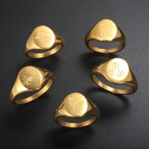 Zodiac Signet Ring Unisex