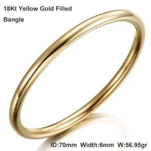 Real 18KGF Stamped Bangle Simple