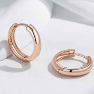 585 Rose Gold Hoop Earrings
