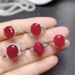 Burmese pink natural ruby ring genuine 925 sterling silver