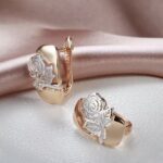 585 Rose Gold Ring Earrings Necklace Set