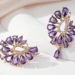 Rose Gold Amethyst Earings