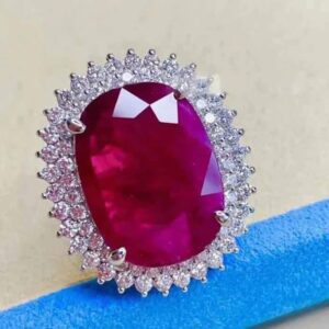 Big Carat SS Ruby Ring