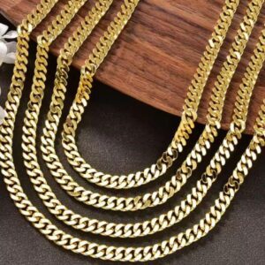 750 italy stamped necklace for men women