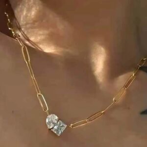 Drop Square Stone Necklace