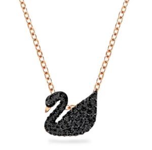 Swan Black Necklace Pendant Swarovski
