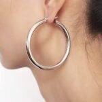 Stainless Steel Tube Hoop Earrings For Women