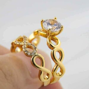 2pc Real 24k Gold Filled Ring Set