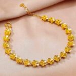 18k Gold Filled Flower Bracelet