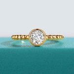 18k Solid Gold stamped Ring