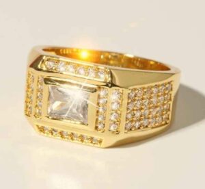 925 with Gold Filled Men Ring