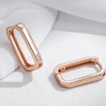 585 Rose Gold Hoop Earrings