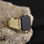 Gold Signet Ring for Men with Gemstone