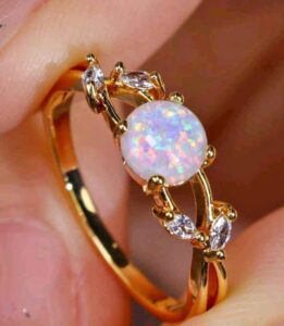 Gold filled Opal Ring For Women