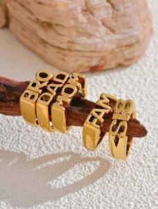 Family Letter Ring For Men Woman