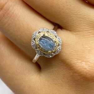 Natural Sea cat eye gemstone S925 ring