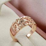 585RG Stamped Earring & Ring Set