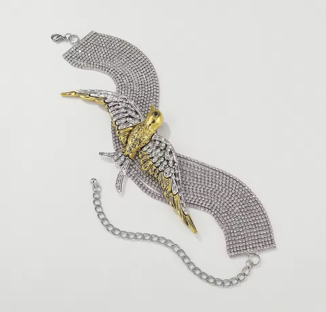 Multilayer Chain Rhinestone Statement Choker Necklaces - Image 3