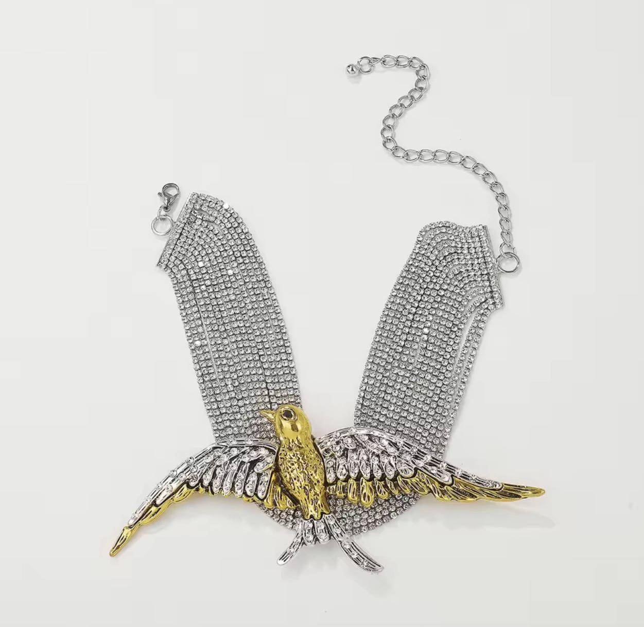 Multilayer Chain Rhinestone Statement Choker Necklaces - Image 4