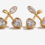 Zircon Cherry stud earrings