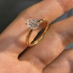 Oval CZ Engagement Ring