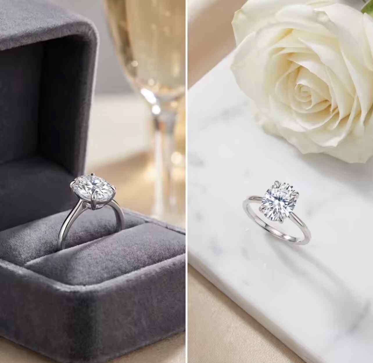 1–3CT Moissanite Ring 925 Sterling Silver - Image 5