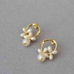 Freshwater Pearl Flower Drop Earrings